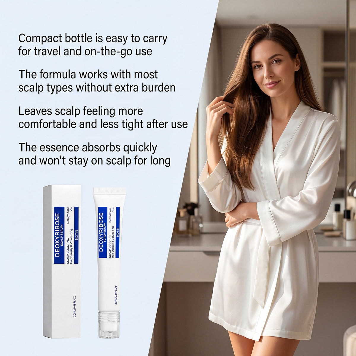 Scalp Nourishing Serum on scalp