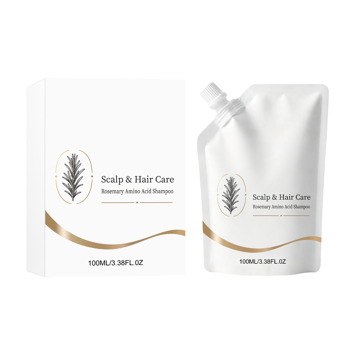 Rosemary Shampoo, 100 ml pouch and box