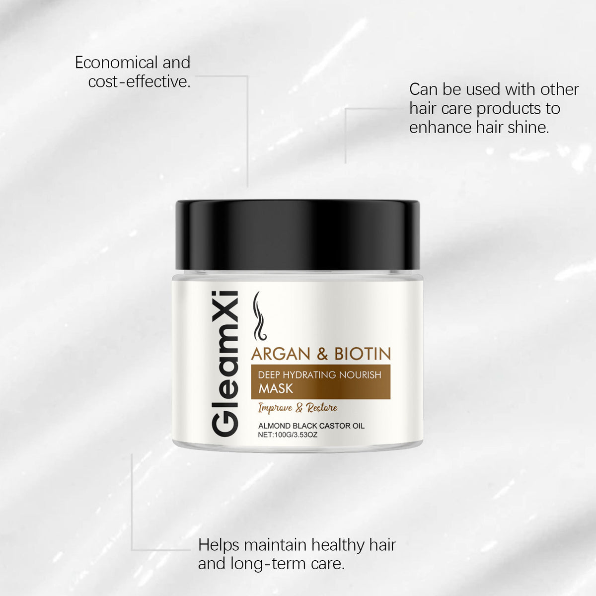 Nourishing Hair Mask on hair