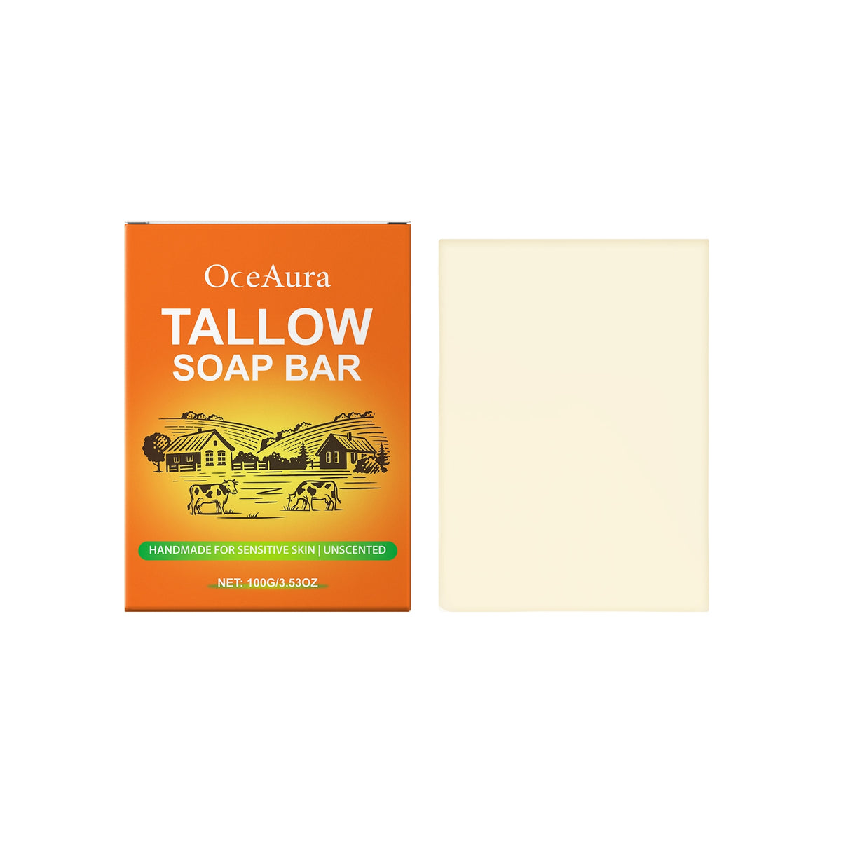 Tallow soap bar, 100 g, with its box