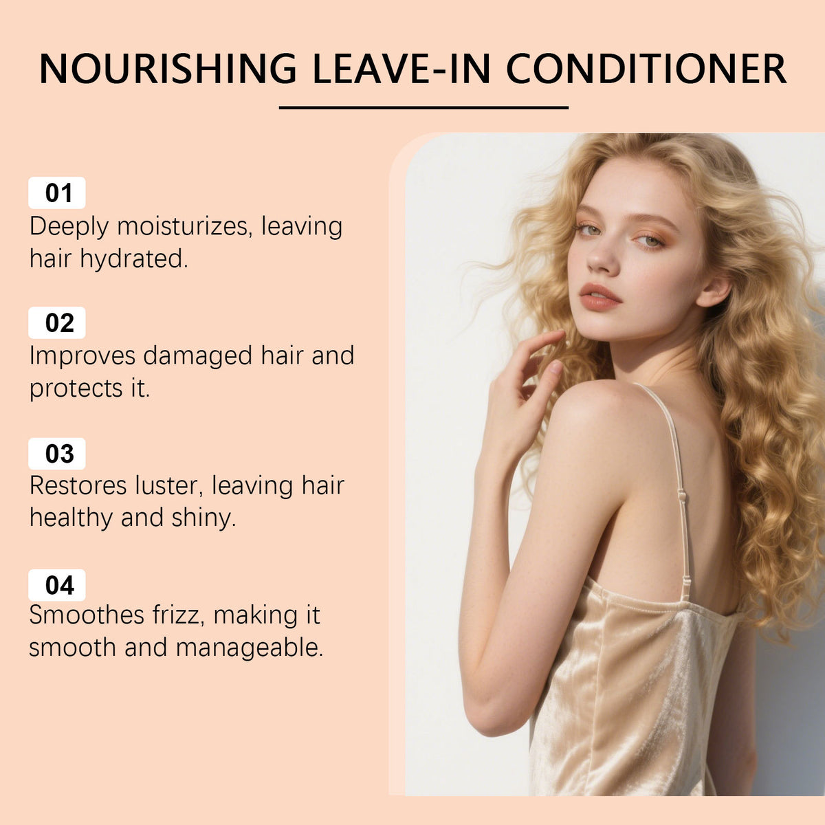 Mango Leave-In Hair Conditioner on hair