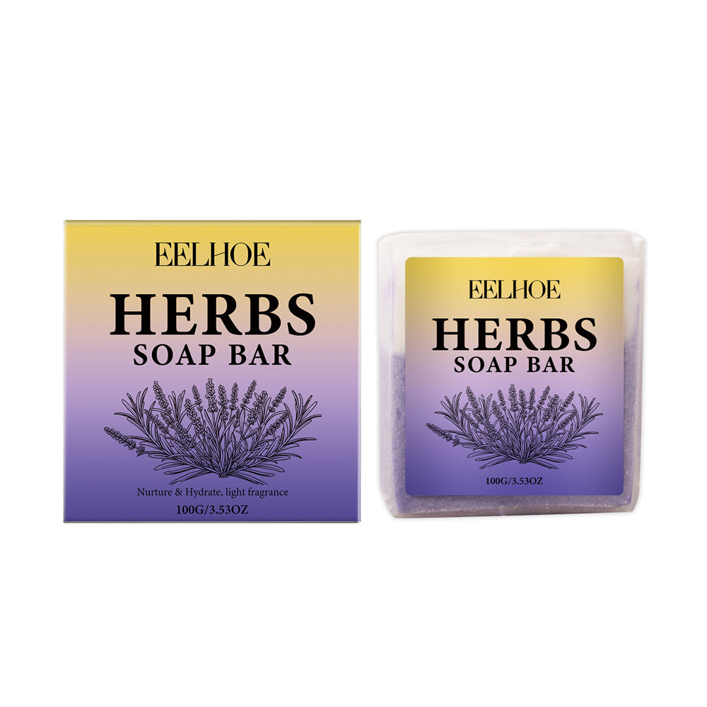 Lavender herb soap bar, 100 g, with its box