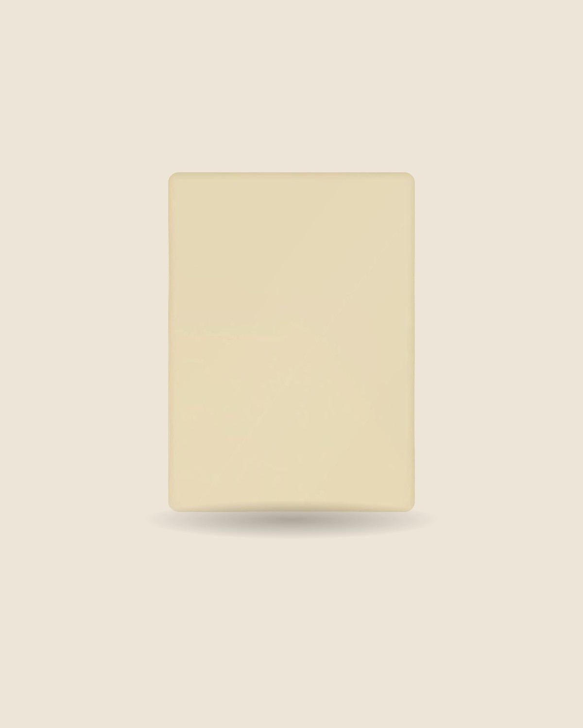 Cream-coloured tallow soap bar