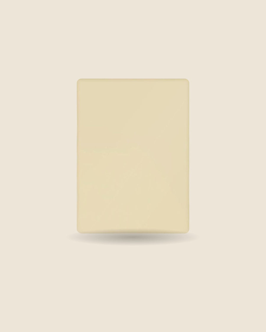 Cream-coloured tallow soap bar